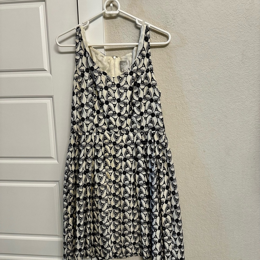 Karen Walker Black and Cream Dress from Anthropologie.